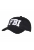 GORRA RÉPLICA UTILIZADA POR EL  CUERPO DE POLICÍA DE ESTADOS UNIDOS DEL FBI NEGRA 100% ALGODÓN